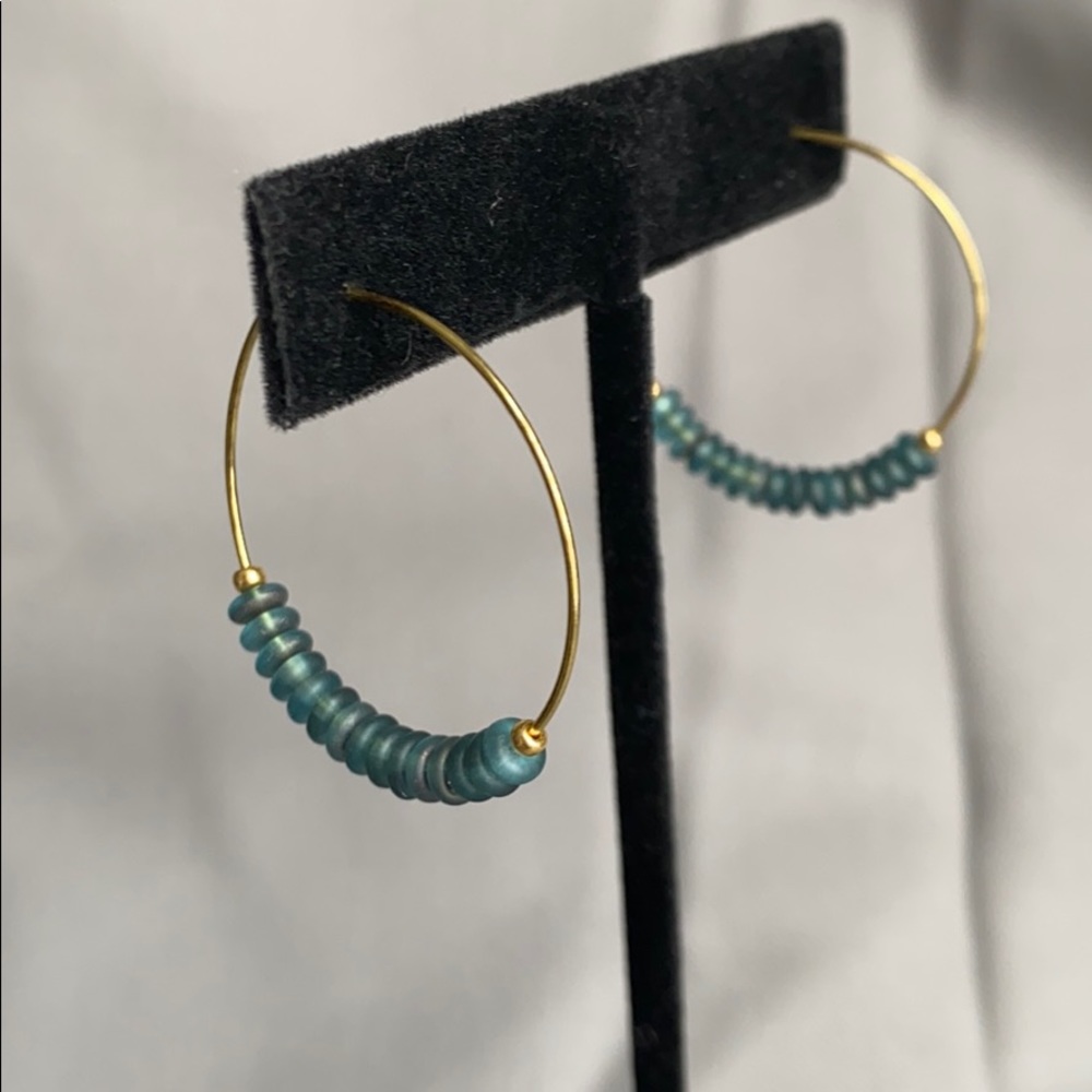 2/$12 Gold toned brass hoops